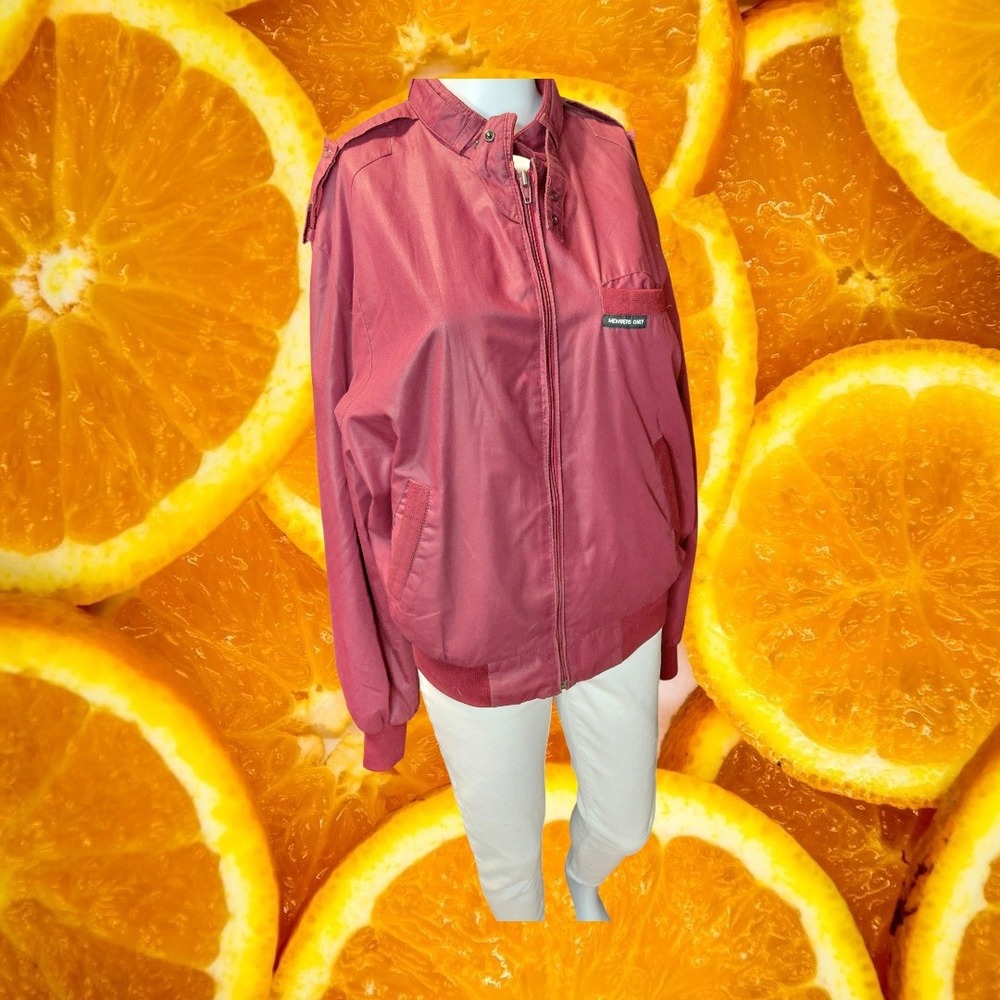 Vintage Members Only‎ Mens Burgundy Racer Jacket Size 40 Europe Craft 80s Retro